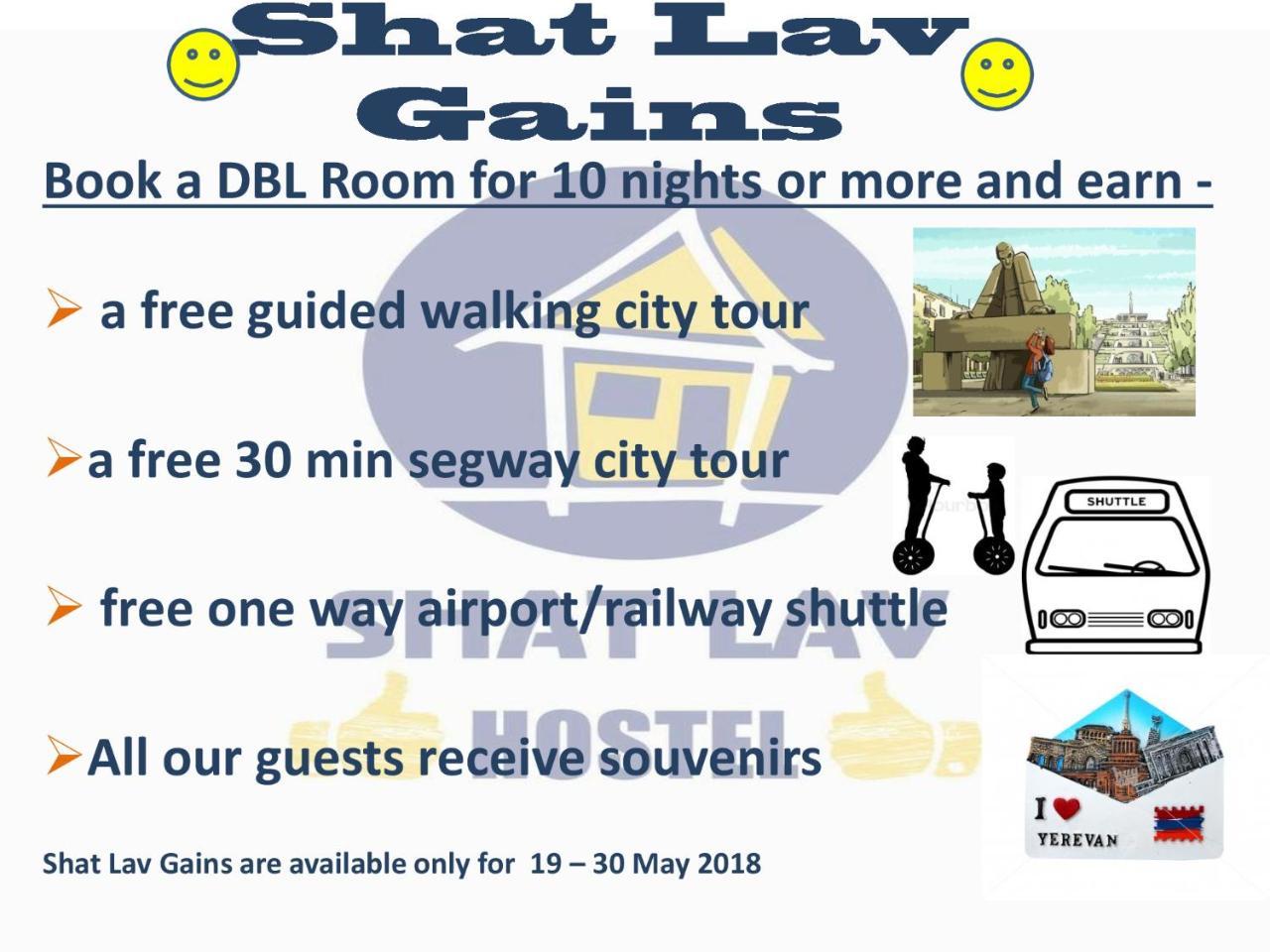 Shat Lav Hostel Erevan Esterno foto